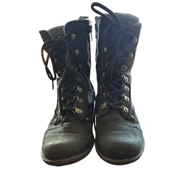 Cobb Hill Women’s Brunswick Boots Sz 9 Black Hydroshield Waterproof Lace Up Zip - Picture 1 of 10